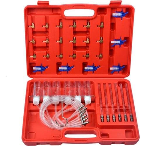 New Diesel Injector Flow Meter Test Kit Common Rail Adaptor Fuel Tester Set