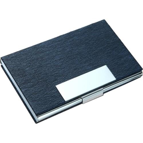 Wholesale New Business ID Credit Card Holder For Women Fashion Card Holder Brand Metal Aluminum Card Case PU Leather Porte Carte