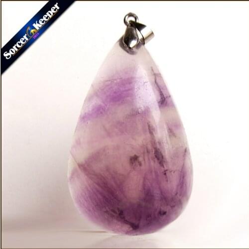 Wholesale Genuine Natural Rainbow Fluorite Crystal Stones Reiki Healing Women Necklaces Pendant Beads Jewelry Craft Making QS335