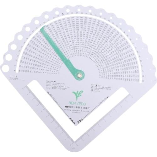 Plastic Knitted Sweater Crafts Knitting Calculator Counting Ruler Frame Knitting Tool for Beginners Adults Mother