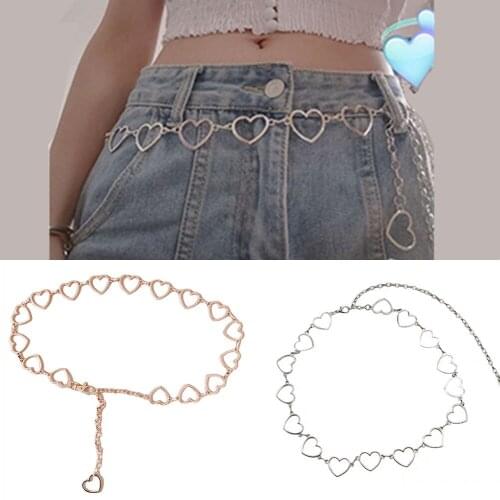 105cm Love Heart Hollow Belt Waistband Style Fashion Fine Waist Belts for Pants Dress Classic Waist Chain Girdle Women Trendy