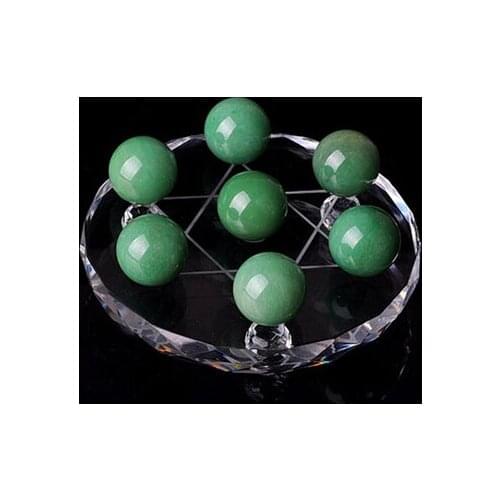 Natural aventurine jade crystal ball decoration green aventurine jade seven array decoration crystal ball seven matrix