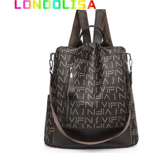 2020 Women Luxury Soft Leather Backpack Multifunction Anti Theft School Bag for Teenager Girls Ladies Travel Backpack Rucksack