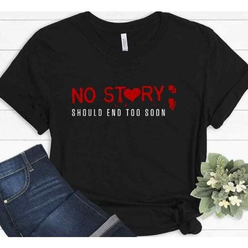 Suicide Awareness Prevention Semicolon Mental Health Ribbon You Matter T shirt