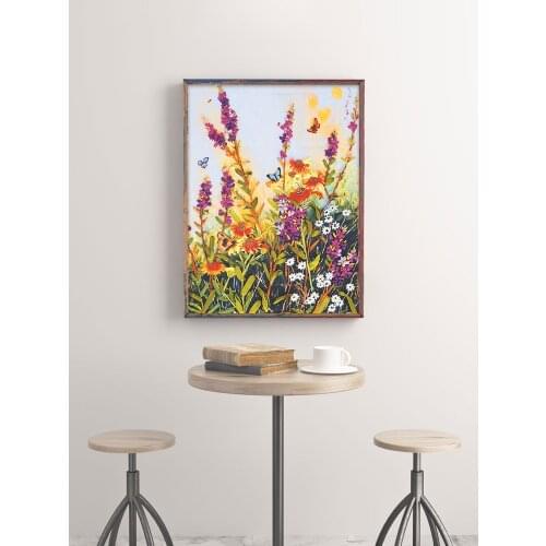 DIY Embroidery Flower Handwork Needlework for Beginner Cross Stitch Kit Ribbon Painting Embroidery Home Decoration