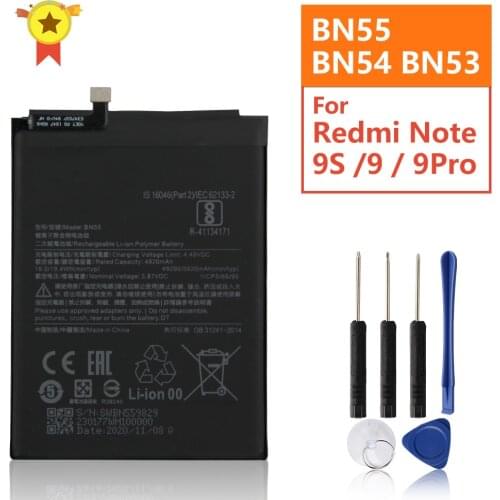 Original Replacement Battery For Redmi Note 9 Note9 BN54 Redmi Note 9Pro Note9 Pro BN53 Redmi Note 9S BN55 Genuine Battery