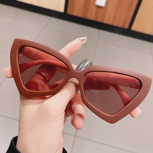 Polygon Irregular Triangle Cat Eye Sunglasses For Women Vintage Red Black Gradient Elegant Sun Glasses Female Brand Chic Eyewear