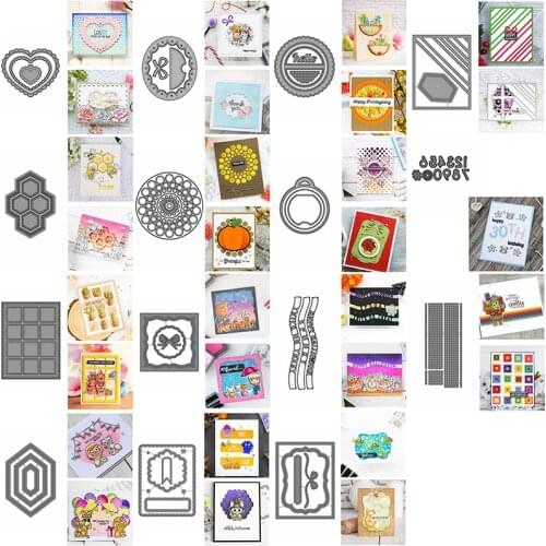 Honeycomb Clouds Scallop Frame Nesting Oval Rectangle Strip Dot Repetition Cover Cutting Dies DIY Scrapbooking 2020 Hot Sale