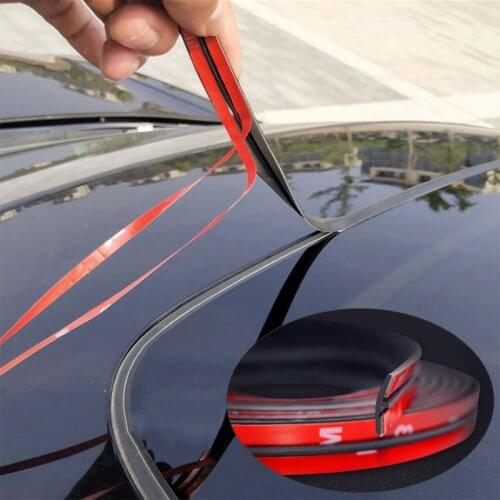 3M Car Roof Protector Seal Noise Insulation Car Door Weatherstrip Front Rear Windshield Edge Sealing Strip Sticker Car Accessory