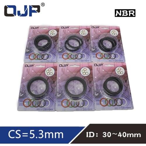 O-ring Waterproof NBR seal O ring Boxed nitrile rubber Gask thickness CS 5.3mm ID30/31.2/32.5/33.7/38.7/40mm