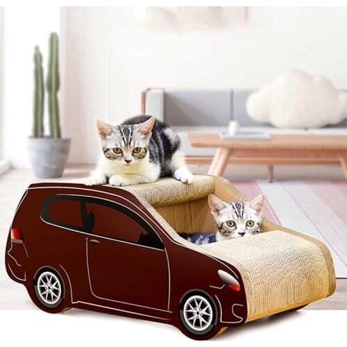 SUV Shape Design Cat Nest Corrugated Cat Grinding Claw Board Toy Car Sleep Grinding Claw Entertainment Corrugated paper Cat Nest