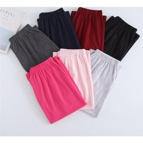 Womens Home Pants Cotton Pajamas Couples Casual Loose Sports Trousers Large Size Thin High Waist Summer Sleeping Pants Bottoms