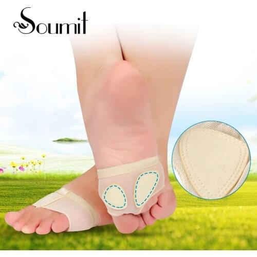 Soumit Footfull Foot Thong Toes Undies Belly Ballet Dance Gym Protector Paws Metatarsal Forefoot Half Lyrical Heel Pads Socks