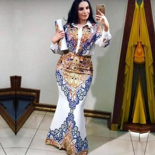 Women Casual V Neck Long Sleeve Plain Button Design Floral Sexy Crop Top And High Ruched Skirt Sets 2021 Summer Two Pieces