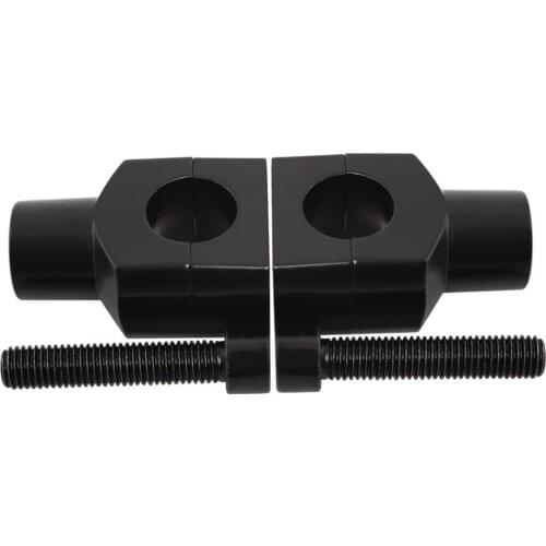 1" Aluminum Black Motorcycle Handlebar Risers Adjustable Fat Bar Clamps Universal For Bobber KTM EXC YZF CRF KLX Dirt Pit Bike