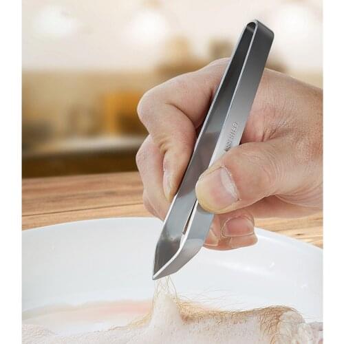 1pcs Stainless Steel Fish Bone Tweezers Seafood Tool Remover Pincer Clip Fish Bone Tongs Kitchen Gadgets Tools
