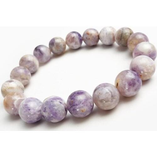 11.5mm Precious Natural Purple Opal Gems Stone Healing Crystal Stretch Round Bead Bracelets For Women Men Drop Shipping