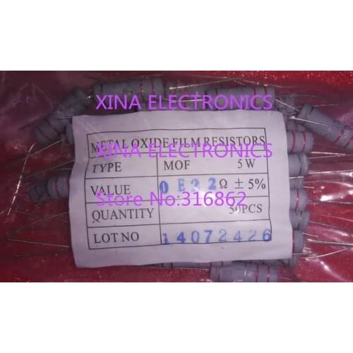 5W 0.22R 5W0.22R 5W0.22OHM 5W 0.22OHM 5W 0E22 Carbon Film Resistor 5% 50pcs/LOT Free shipping