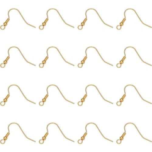 50pcs 304 Stainless Steel Earring Hooks Ear Wire with Ball Finding for DIY Jewelry Making Hooks Accessories 20x20x3mm F60