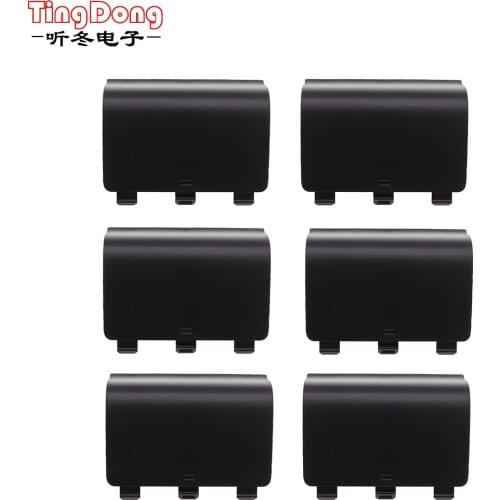 50 PCS Black Gamepad Battery Cover Lid Shell Replacement ABS Battery Cover Door Back Covers for XBOX One Wireless Controller