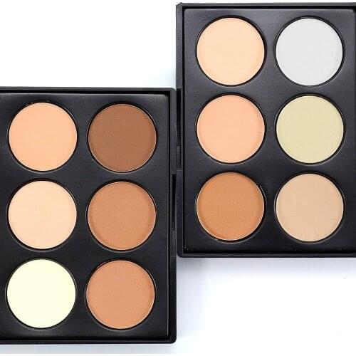 6Color Makeup Concealer Powder Palette Make Up Corretivo Pores Contour Face Concealer Professional Facial Foundation