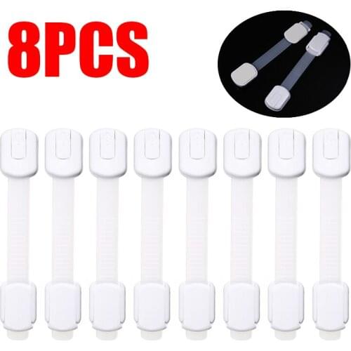 8pcs Child Safety Locks Cupboard Baby Protection Cabinet Drawer Home Furniture Safety Cabinet Locks