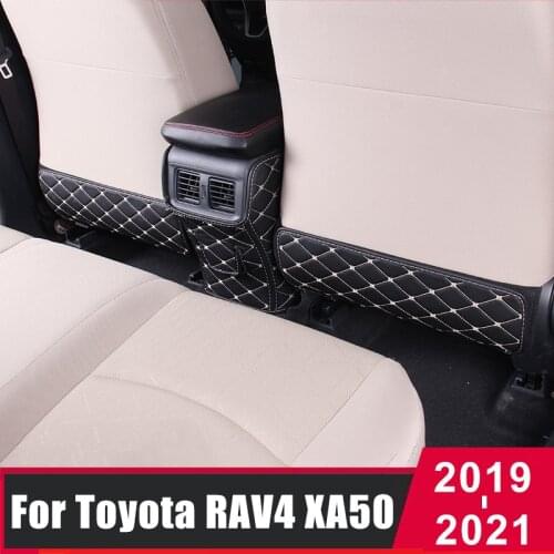 Car Back Seat Armrest Box Cover Protection Pad for Children Baby Kicking Mat For Toyota RAV4 2019 2020 2021 XA50 Accessories