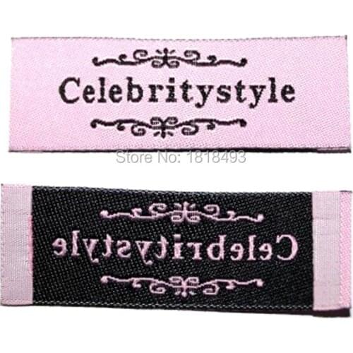 Free shipping custom clothing woven labels/garment embroidered labels/collar tags/brand/main labels/dress labels 1000 pcs a lot
