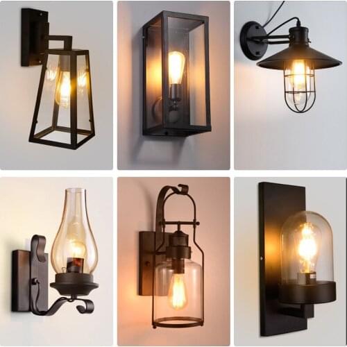 Casarton American nostalgic lamps Bar coffee shop background wall staircase corridor industrial style creative wall lamp