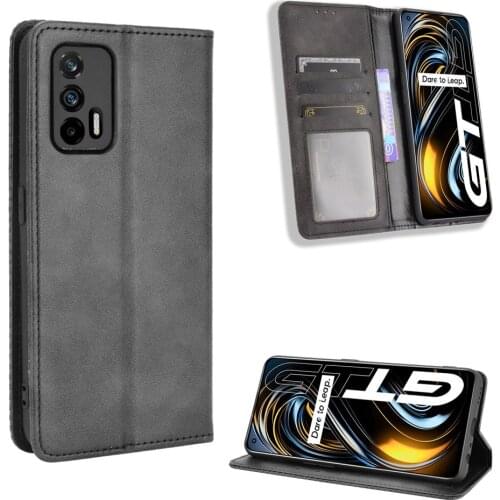 Premium PU Leather Case For Realme GT Magnet Flip Book Case Cover on For Realme GT Neo Q3 Pro Q3I