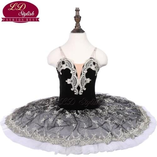 Girls Black Ballet Tutu Apperal Children Performance Stage Wear Kids Red Professional Ballet Dance Costumes Women Ballet Skirt