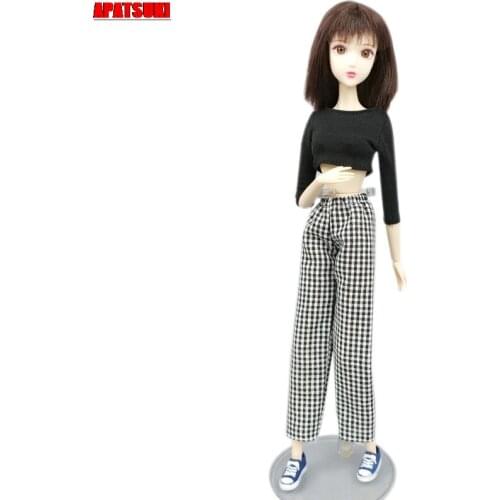 Black Sexy Long Sleeve Shirts For Barbie Doll Clothes For Barbie Dolls Accessories Short Crop Tops Fashion Outfits Kids Toys 1/6