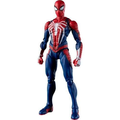 16cm Marvel Avengers Game Version Upgrade Battle Suit Spiderman Action Figure Small Spider Figma Toy for Youth
