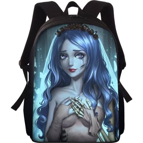 ELVISWORDS Women Men Gothic Dark art Backpack Cartoon Girls Print Knapsack Customize School Bags For Boys Girls Bookbag Mochila