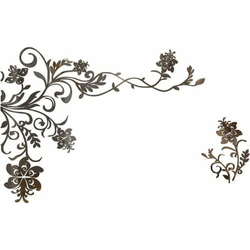 European Style 3D Flower Tree Wall Sticker Living Room Decorative Decals Home Art Decor Poster Solid Acrylic Wallpaper Stickers