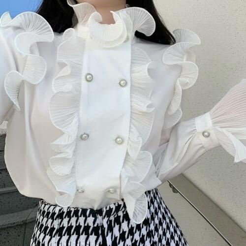 Faitesvous Stand-up Collar Blouses