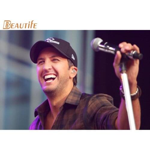 Hot Sale Custom Luke Bryan Poster Home Decoration Fashion Silk Fabric Wall Poster Custom Poster