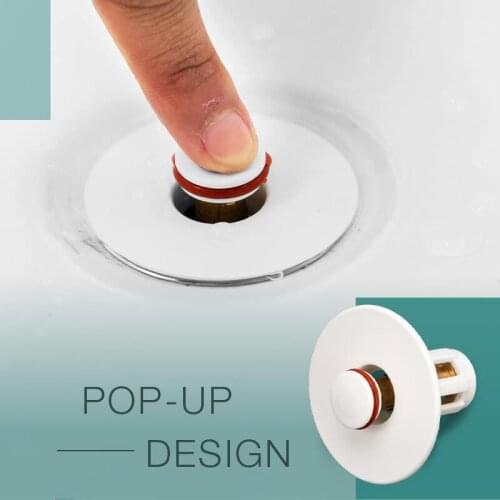 Isfriday® Universal Wash Basin Bounce Drain Filter Plactic Wash Basin Push-type Hair Catcher Sink Bathtub Plug Trap Dropshipping