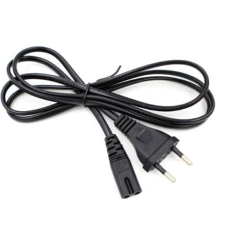 Figure 8 2 Slot Polarized Power Cord Cable EU Plug 2-Prong 7A 125V IEC-320 AC