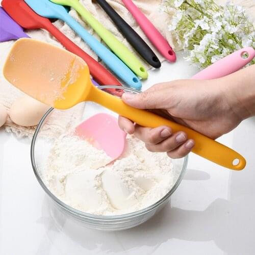 28cm Baking Butter Spatula Food Grade Silicone Scraper Heat-Resistant Cream Icing Spatula Cake Spatula Pastry Mixer Baking Tools