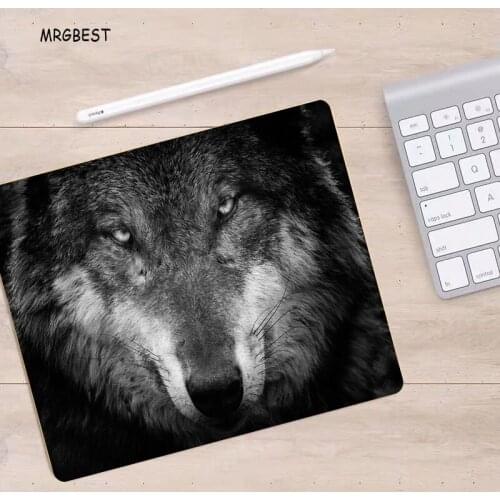 MRGBEST Small Wolf Mouse Pad Big Promotion Printed Mouse Pad with High-end Non-slip Rubber Computer Accessories Desk Pad