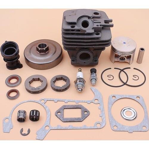 49mm Cylinder Piston Clutch Drum 3/8" 8T 7T Sprocket Rim Kit For Stihl MS361 MS 361 Intake Manifold Oil Seal Gasket Set