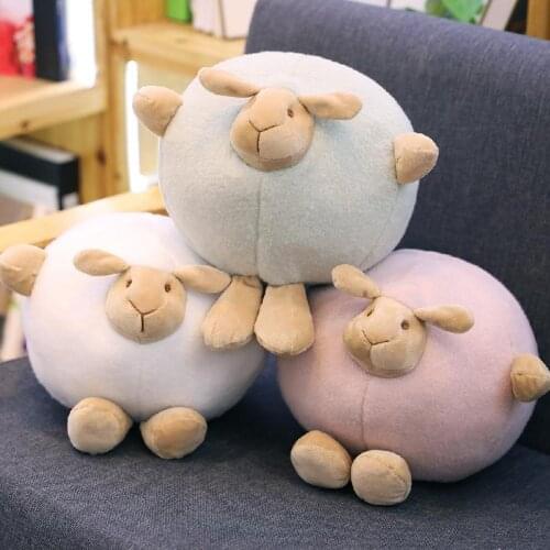 Creative new round simulation alpaca cotton sheep soft doll girl heart pillow cushion gift children plush toys
