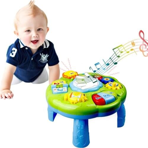 Early Childhood Education Learning Table Light Music Toy Hand Drum Learning Table Baby Early Education Toy