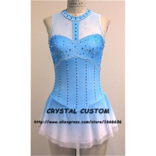Professional Custom Figure Skating Dresses Girls Graceful New Brand Ice Skating Dresses For Competition Crystal DR3833