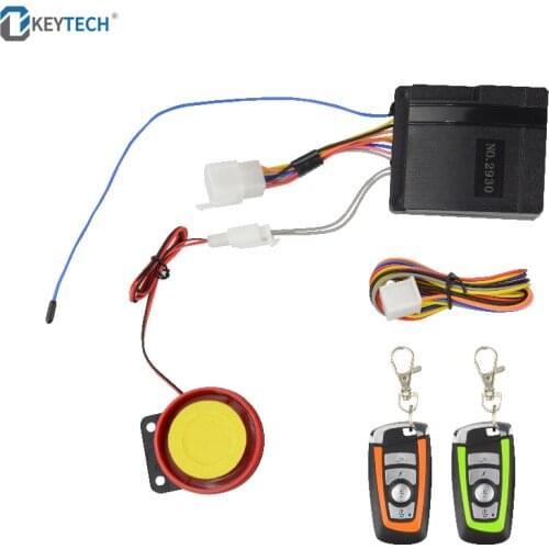 OkeyTech Keyless Entry Motorcycle alarm double color remote control 150M Universal Waterproof Anti-theft Security Alarm
