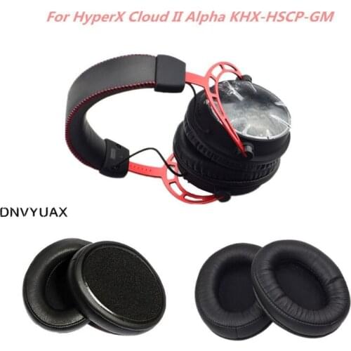 2 PCs Replacement Earpads Ear foam Pad Cushion for Kingston HyperX Cloud II Alpha KHX-HSCP-GM Headphones Headset Sponge