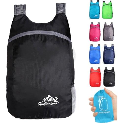Bike Bag Nylon Fold Bicycle Backpack 20L Capacity Cycling Storage Bag Outdoor Ultralight Waterproof Bicycle Backpack