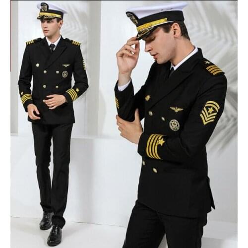 Navy uniform Captain uniform Military suit Men U.S. Navy