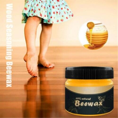 80g 100% Organic Natural Pure Beeswax Honey Bee-wax Furniture Care Wood Wax Polisher Cleaner